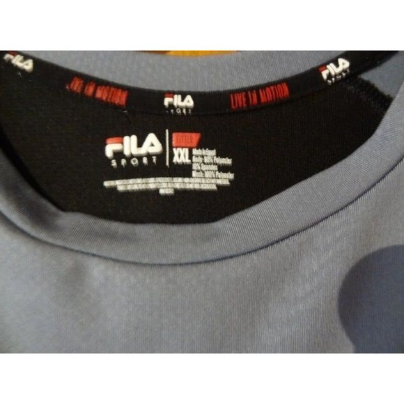 Men's FILA SPORT Short Sleeve Gray, Black Athletic shirt Size XXL - Picture 3 of 3